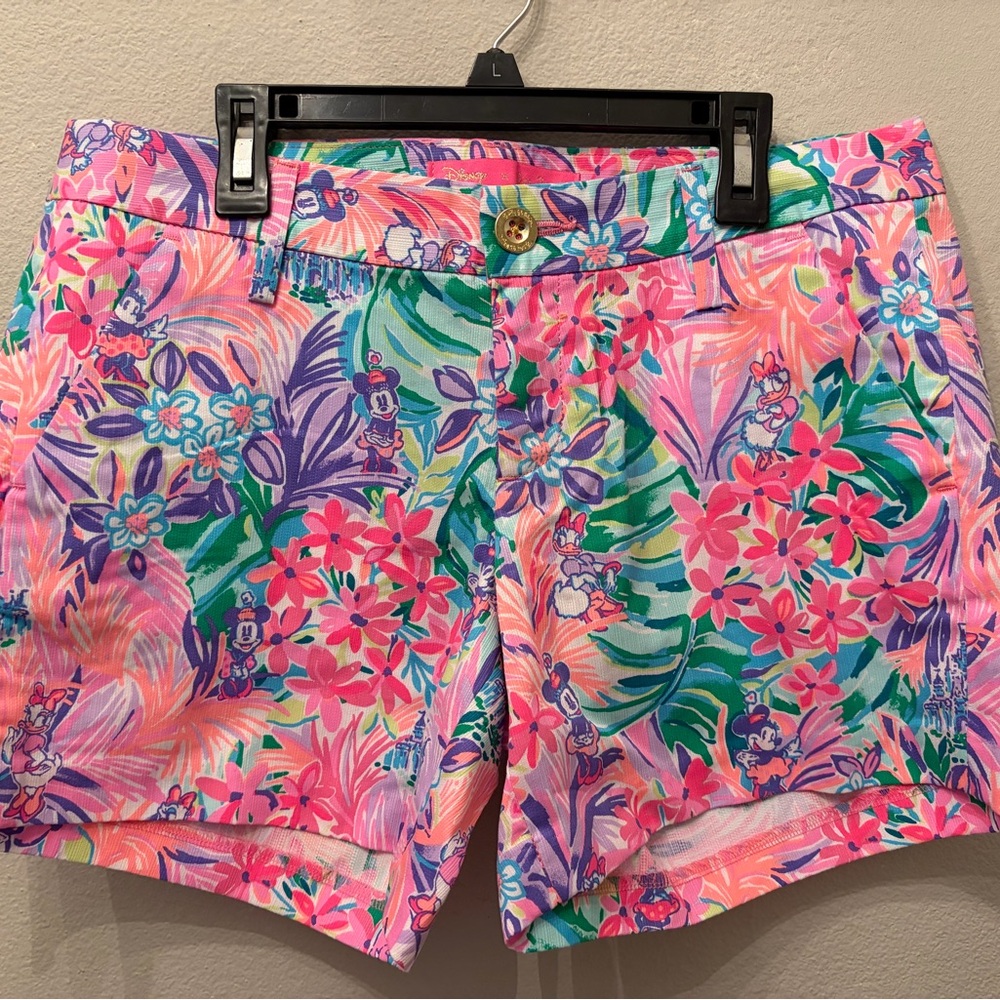 Lilly Pulitzer Pink Multi Tropical Floral Jean Shorts